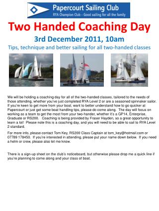Two Handed Coaching Day