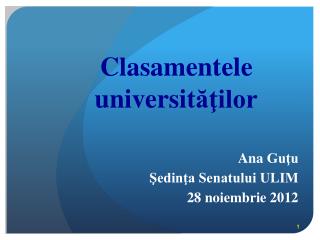 Clasamentele universi tăţilor