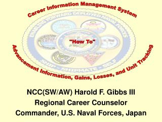 NCC(SW/AW) Harold F. Gibbs III Regional Career Counselor Commander, U.S. Naval Forces, Japan