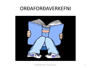 ORÐAFORÐAVERKEFNI