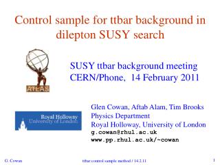 Control sample for ttbar background in dilepton SUSY search