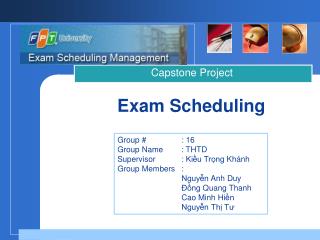 Exam Scheduling