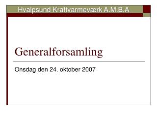 Generalforsamling