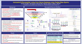 Analysis of human haptoglobin , digest with trypsin and Glu -C – six putative N-motif peptides.