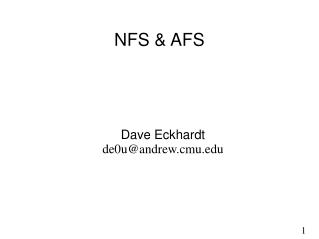 NFS &amp; AFS