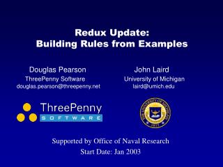 Redux Update: Building Rules from Examples