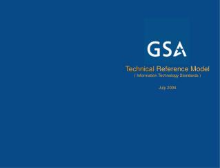 Technical Reference Model ( Information Technology Standards ) July 2004