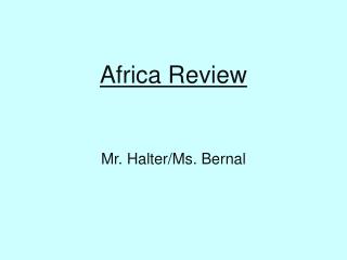 Africa Review