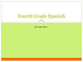 Fourth Grade Spanish