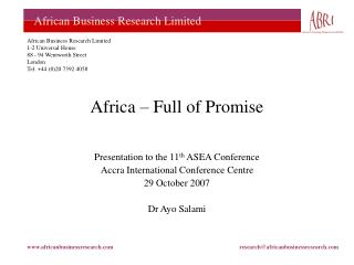 Africa – Full of Promise