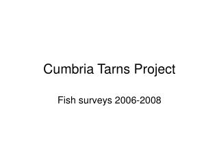 Cumbria Tarns Project