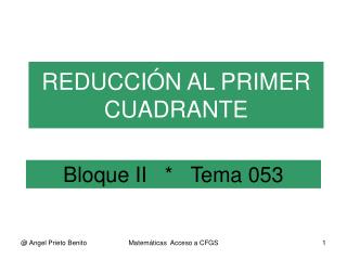 Bloque II * Tema 053