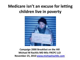 Medicare isn’t an excuse for letting children live in poverty