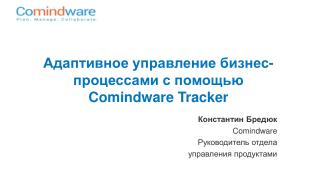 Адаптивное управление бизнес-процессами с помощью Comindware Tracker