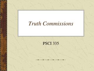 Truth Commissions