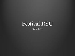 Festival RSU