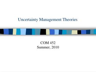 Uncertainty Management Theories