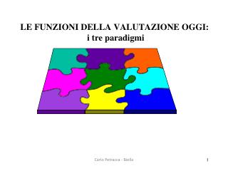 LE FUNZIONI DELLA VALUTAZIONE OGGI: i tre paradigmi