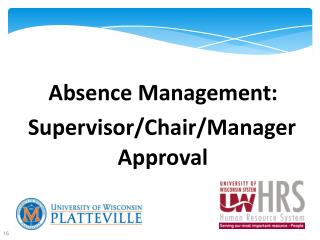 Absence Management: Supervisor/Chair/Manager