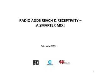 Radio Adds Reach &amp; Receptivity – A Smarter Mix!