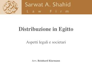 Distribuzione in Egitto