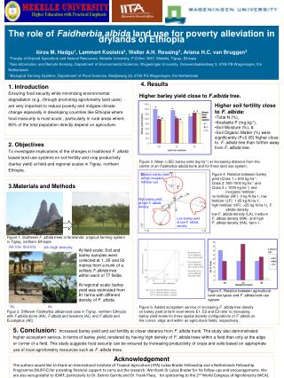 The role of Faidherbia albida land use for poverty alleviation in drylands of Ethiopia