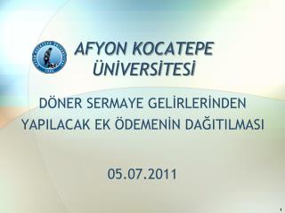 AFYON KOCATEPE ÜNİVERSİTESİ