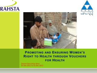Promoting and Ensuring Women’s Right to Health through Vouchers for Health