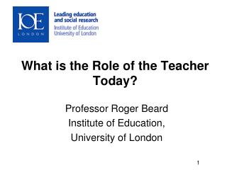 What is the Role of the Teacher Today?