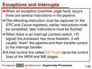 Exceptions and Interrupts