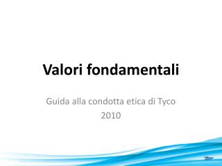 Valori fondamentali