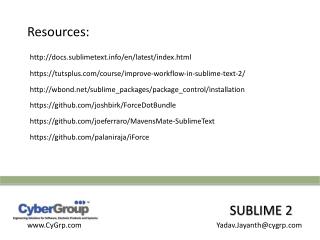 Resources: