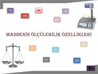 MADDENİN ÖLÇÜLEBİLİR ÖZELLİKLERİ