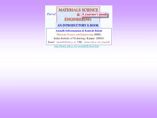 MATERIALS SCIENCE &amp; ENGINEERING