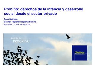 Proniño: derechos de la infancia y desarrollo social desde el sector privado