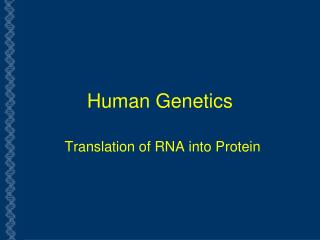 Human Genetics