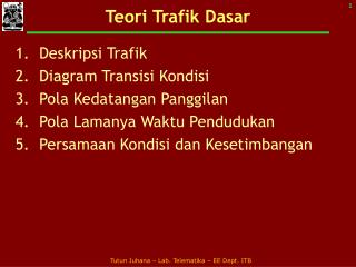 Teori Trafik Dasar