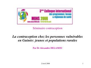 Séminaire contraception