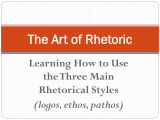 The Art of Rhetoric