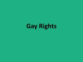 Gay Rights