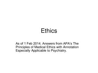 Ethics