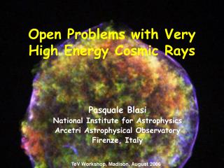 Open Problems with Very High Energy Cosmic Rays