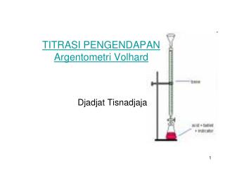 TITRASI PENGENDAPAN Argentometri Volhard