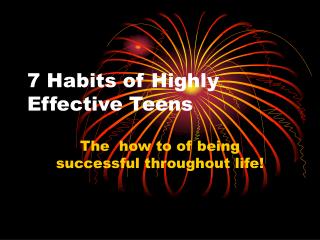 vocabulary list 7 habits of highly effective teens