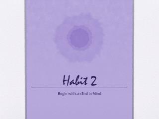 Habit 2