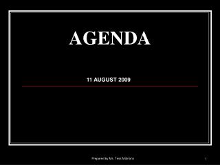 AGENDA