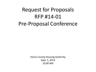 RFP # 14-01