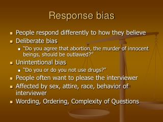 Response bias