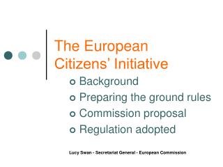 The European Citizens’ Initiative