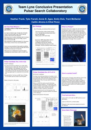 Team Lyne Conclusive Presentation Pulsar Search Collaboratory